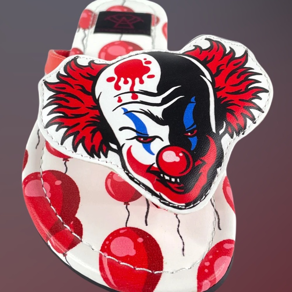 Strang cvlt clown flip flops